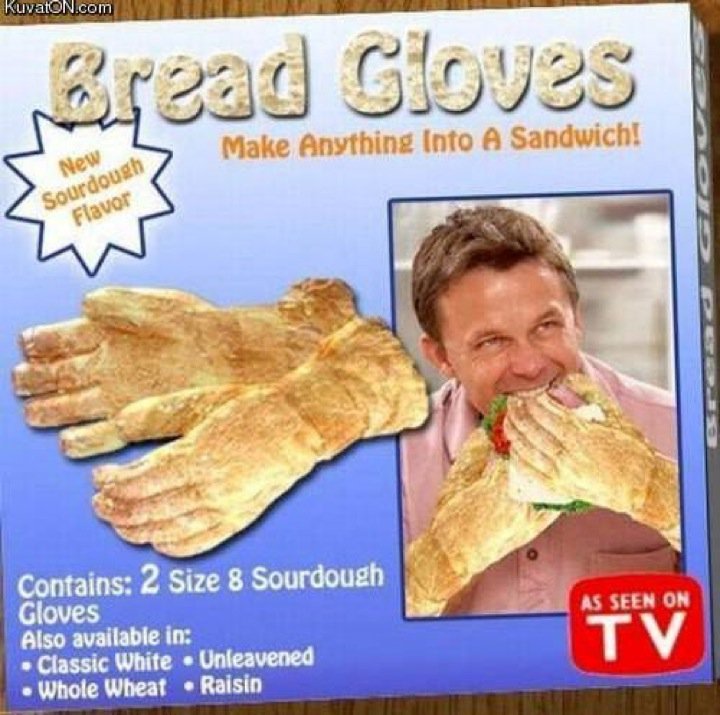 funny picture Bread Gloves